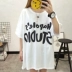 Thai sản mặc 2018 Hàn Quốc phiên bản XL phụ nữ mang thai T-Shirt mùa hè nửa tay áo bông chất béo MM200 kg ngắn tay t-shirt