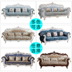 sofa vải kết hợp phòng khách châu Âu trang bị đầy đủ 1 + 2 + 3 kích thước căn hộ ba-bit đơn giản sofa thẩm mỹ viện châu Âu - Ghế sô pha ghế sô pha gỗ Ghế sô pha