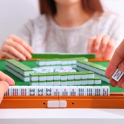 Mini Mahjong Poker Túi nhỏ với khăn trải bàn Tứ Xuyên Mahjong Còng tay Ký túc xá hộ gia đình Pocket du lịch di động - Các lớp học Mạt chược / Cờ vua / giáo dục