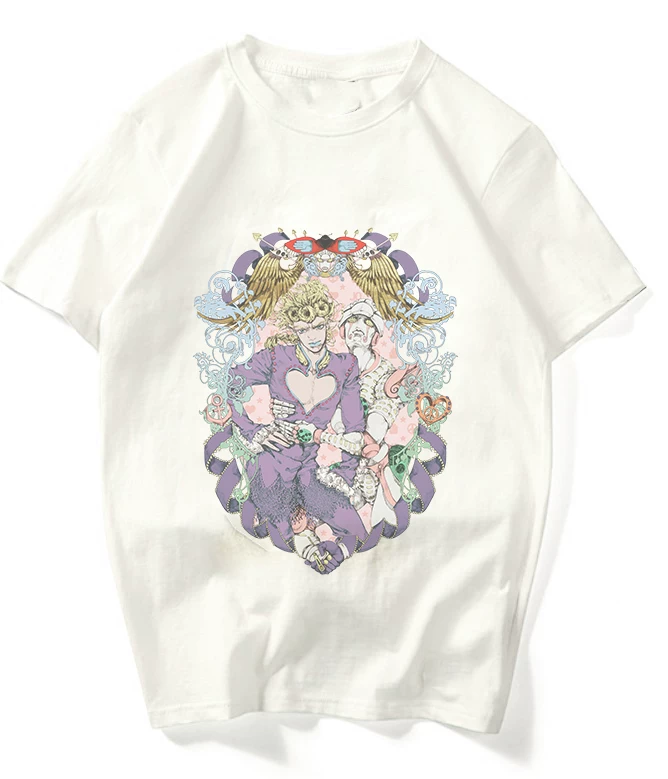 ▽ Джоджо удивительное приключение GIO Qiao Luno Golden Wind Golden Wind Experience Jacket Sweatshot T-т Shirt с коротким рукавом Пейзаж