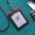 Nhật bản và Hàn Quốc gốc rau rám nắng thẻ da đặt tay treo cổ dây buộc thẻ làm việc nhà máy giấy phép thẻ gói purse triều Hộp đựng thẻ