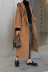 Mùa đông 2018 phiên bản Hàn Quốc mới của áo khoác cashmere hai mặt trùm đầu nữ qua đầu gối áo len lông cừu dài