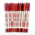 12 màu sắc thiết lập môi bút chì môi lót son môi bút chính hãng không thấm nước giữ ẩm kéo dài không- đánh dấu mờ Hàn Quốc người mới bắt đầu Bút chì môi / môi lót