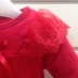 Hộp quà tặng cho bé năm mới Bộ đồ cho bé gái 0-1 tuổi Quần áo cũ Mùa đông đỏ 3 tháng 6 Công chúa sơ sinh