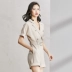 [136 nhân dân tệ mới] Fan Ximan 2018 mới jumpsuit mùa hè cao eo là mỏng phù hợp với cổ áo nữ quần short chuyên nghiệp thời trang công sở hàn quốc Quần short