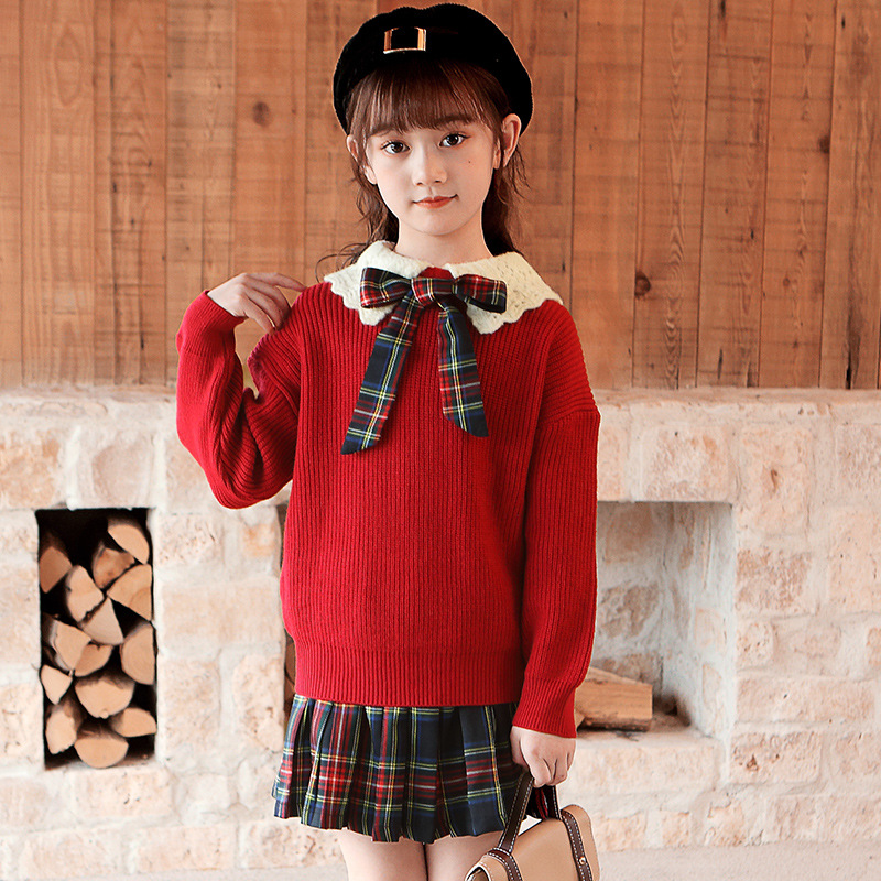 Girls' dress Autumn and Winter 2023 New Stylish JK Dress Clothes Spring and Autumn Children's Princess Dress