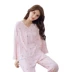 Đồ ngủ mùa hè của phụ nữ dài tay bông lụa phần mỏng bộ bông lụa phần mỏng bông nhân tạo phụ nữ nhà dịch vụ điều hòa không khí tháng phù hợp với bộ pijama Bộ Pajama