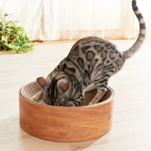 Япония MJU может быть заменена на внутреннюю сердечную гофрированную гофрированную бумажную бумагу, захватывающую гнездо кошачья кровать, представленная деревянная розовая порошка гаригари блюдо