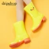 DRIPDROP màu rắn thời trang dễ thương mưa giày nữ cao su - Rainshoes