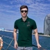 Áo thun nam ngắn tay trung niên nam thêu cotton ve áo polo nam màu rắn kinh doanh cha mùa hè cha áo thun - Polo store t shirt Polo