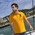 Áo thun nam ngắn tay trung niên nam thêu cotton ve áo polo nam màu rắn kinh doanh cha mùa hè cha áo thun - Polo store t shirt Polo