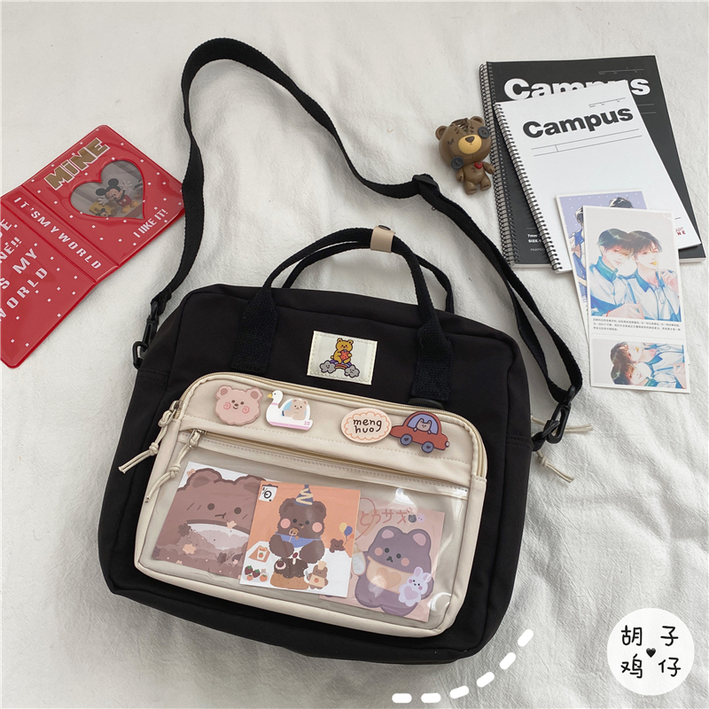 Blacksolar system Harajuku Academic atmosphere lovely girl student Inclined shoulder bag female the republic of korea ins Retro campus Versatile The single shoulder bag