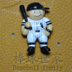 Rico MLB Major League Doll Doll Puppet Nhựa Keychain Mặt dây chuyền Yankee Dodge Red Sox Bear - Bóng chày 	gậy bóng chày gỗ	 Bóng chày