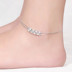 9.9 925 sterling bạc vòng chân Hàn Quốc phiên bản của Hàn Quốc chuông đơn giản vòng chân nữ bạc trang sức nhiều lớp sợi dây màu đỏ vòng chân lắc chân bạc pnj Vòng chân