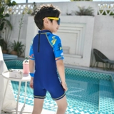 Детский высокий быстросохнущий купальник для мальчиков, пляжный мультяшный динозавр для плавания, защита от солнца