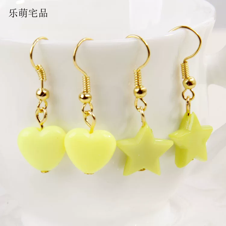 Lovelive singing NBG heart -shaped Crescent Crescent Star All Earrings Cross -Ear Cycket COS props accessories