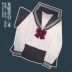 mô hình cơ bản trong ve áo đồng phục thương hiệu trường Kansai thủy thủ phù hợp với ba trung thống nhất JK tím màu tối màu xám