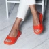 Dép nữ 2019 hè mới đơn giản phiên bản Hàn Quốc của giày hở mũi cá đế xuồng thời trang hoang dã cỡ lớn giày nữ - Sandal dép nữ thời trang Sandal
