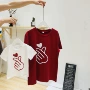 [Ngoài trái tim của gia đình] bé ở giữa đứa trẻ rung vỡ của tình yêu T-shirt cha và mẹ cha mẹ con quần áo gia đình đẹp