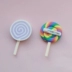 Mười đẹp cầu vồng lollipop huy hiệu mềm cao su trâm huy hiệu trẻ em trâm PVC pin an toàn