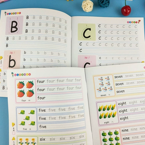 Детская тетрадь для детского сада для школьников, каллиграфия, 26 английских букв, английский