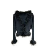 Лонгслив, корсет, трикотажный свитер, осенний, V-образный вырез, по фигуре