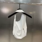 Жилет, ремень, джинсовая юбка, комплект, 2022, с открытой спиной, по фигуре