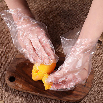 食品级一次性手套透明手套防水手套薄膜加厚餐饮美容家务环保14