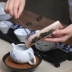 Trà đồng làm bằng tay, bộ đồ trà quay số hai mảnh, sáu quý ông cổ, phụ kiện theo phong cách Nhật Bản, bộ ấm trà bằng bạc Kung Fu, nạp trà - Trà sứ Trà sứ
