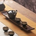 Khay đựng trà khô bằng tre, kệ đựng trà bằng tre, giá để cốc, ngăn đựng trà Kung Fu, phụ kiện trà đạo - Trà sứ