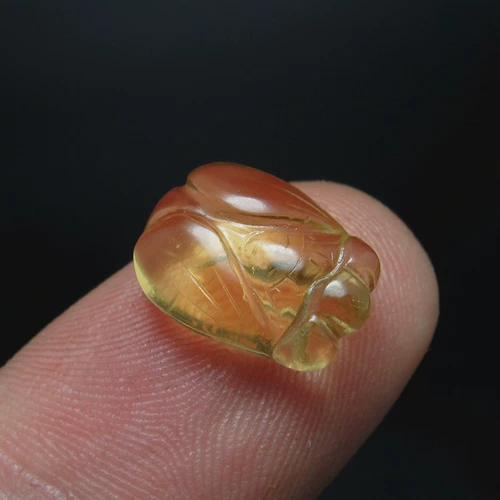 Антикварные и антикварные ювелирные украшения -класс династия Цин Желтая Кристал Богатство золото.