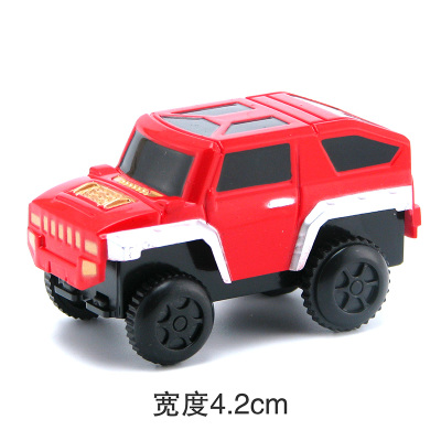 Red 4.2Cm Electric Racing CarElectric track Toy car Specially equipped racing multi-storey track automobile Changeable Rail car Toys a car Electric