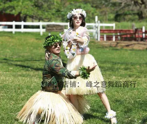 Гавайи травяная юбка танцевать кольцо танце