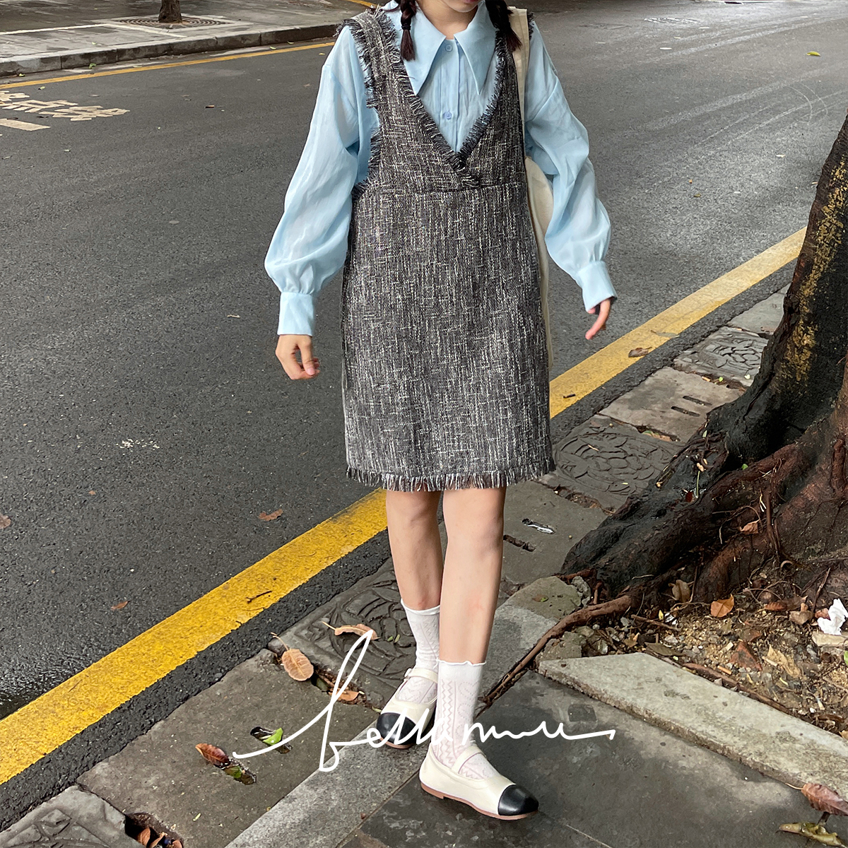 女童背带裙套装韩版春装2023新款时髦童装两件套时尚洋气潮-阿里巴巴