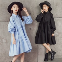 Платье для отдыха, в корейском стиле, осеннее, коллекция 2021, в западном стиле, свободный крой, подходит для подростков