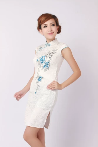 Феникс, модное ретро этническое короткое ципао, китайский стиль, этнический стиль