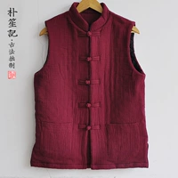 Công viên Sung Kee người đàn ông gốc của Tang phù hợp với vest dày vest scorpion người đàn ông Trung Quốc của áo choàng cotton Cộng Hòa của đất nước gió áo khoác mùa đông áo thể thao nam