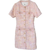 Летнее модное приталенное платье, в стиле Шанель, французский стиль, яркий броский стиль, изысканный стиль