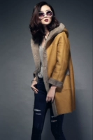 Mỡ MM cộng với phân bón mới mùa thu và mùa đông dài lông cừu lông 200 kg lông một áo lông nữ áo khoác lót lông nữ