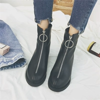 Martens, черные демисезонные ботинки в английском стиле, модные короткие сапоги, в британском стиле, 2021 года