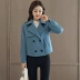 Áo khoác len ngắn nữ 2018 mới mùa thu áo khoác ngắn phiên bản Hàn Quốc của áo khoác len mỏng - Áo Hàn Quốc