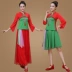 Vuông khiêu vũ quần áo mới phù hợp với phụ nữ mùa thu đông múa quạt kèn tay phong cách dân tộc yangko váy lưới cổ điển biểu diễn