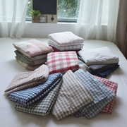 Phong cách Nhật Bản đơn giản tốt bông đơn chăn đôi không in bông kẻ sọc bông chăn đơn - Quilt Covers