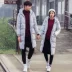 Áo khoác nam cotton mới mùa thu và mùa đông phiên bản Hàn Quốc của chiếc áo khoác dài phần dài qua đầu gối áo khoác cotton dày Trang phục Couple