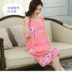 Cotton lụa nightdress trung niên nữ mùa hè cộng với phân bón để tăng cotton silk đồ ngủ loose thai sản váy nhân tạo cotton không tay váy Đêm đầm