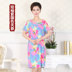 Mùa hè cộng với phân bón để tăng cotton lụa của mẹ nightdress nhân tạo bông trung niên nữ đồ ngủ ngắn tay cotton lụa thai sản nightdress Đêm đầm