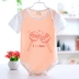 Bé onesies mùa hè sơ sinh ngắn tay túi rắm quần áo cotton tam giác ha phù hợp với nam giới và phụ nữ kho báu romper mỏng đồ ngủ