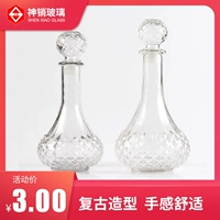 Châu Âu pha lê kim cương rượu thủy tinh chai nhà decanter rượu vang chai rượu vang hầm rượu với chai rượu - Rượu vang giá đựng rượu