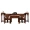 Đồ nội thất gỗ gụ Gỗ hồng mộc Zhongtang Baxian trường hợp bàn Taishi ghế sáu mảnh đồ nội thất phòng khách hiên bàn cho bàn - Bàn / Bàn