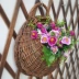 Wicker tường treo flower vase giỏ hoa chậu hoa ban công hoa đứng tường treo vật liệu tự nhiên vòng vườn làm bằng tay Vase / Bồn hoa & Kệ